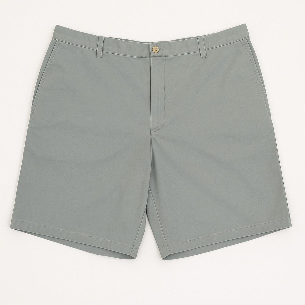 Greg Norman Mens Waist 38 Golf Shorts Flat Front‎ Cotton Chino Blue